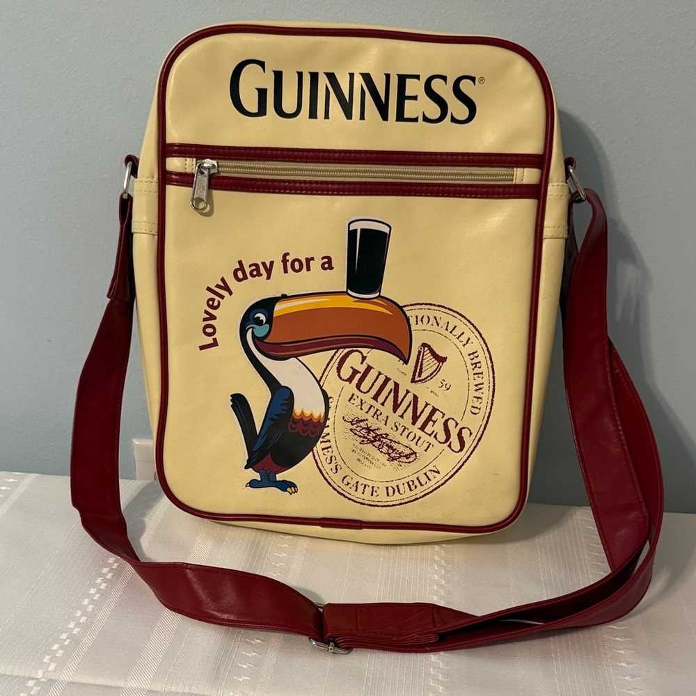 Guinness Cream and Red Messenger Bag